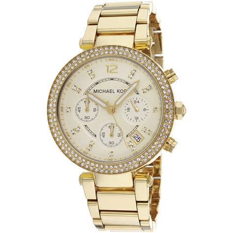 michael kors parker watch yellow gold|Michael Kors parker mk5354.